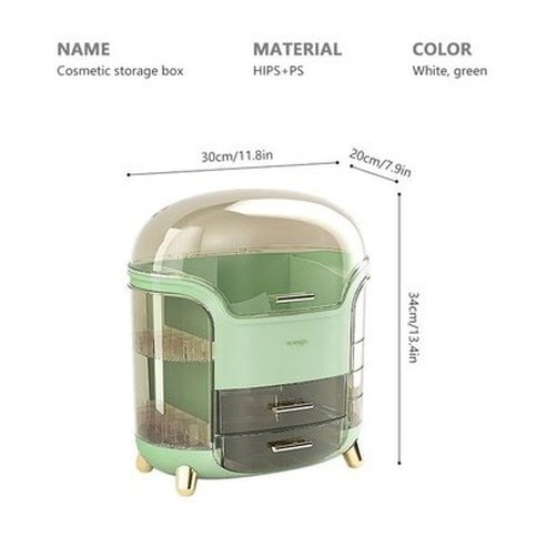 Large Capacity Cosmetic Storage Box Dustproof Makeup Organizer For Cotton Pads Swabs Bathroom Jewelry Organizer For Cosmetics. Type: Household Storage Containers.