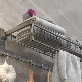 Wall-mounted Multi-function Aluminum Towel Rack 