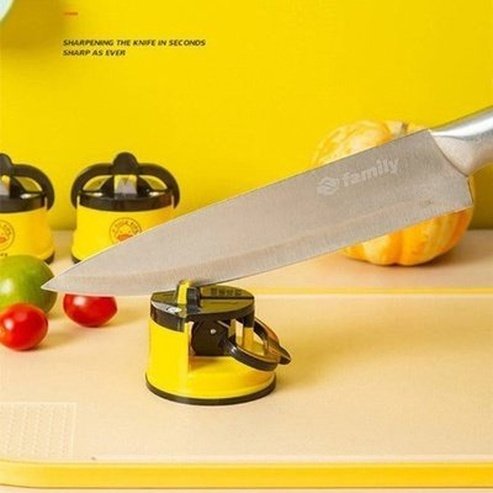 Sturdy Mini cartoon yellow duck knife sharpener with suction cup. Portable Tungsten Kitchen Knife Sharpener. Kitchen Appliances. Type: Knife Sharpeners.