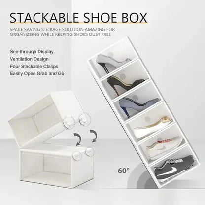 X-Large 12-Pack Clear Shoe Storage