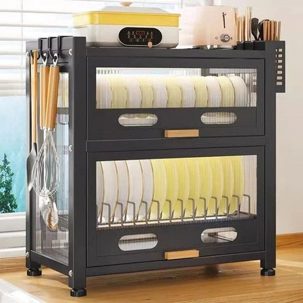 Space-Saving Modern Corner Showcase Sideboard