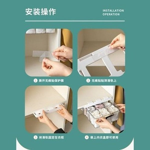 Wall Hanging Underwear Organizer Drawer Storage Box Bedroom Underwear Bra Socks Tie Clear Top Hanging Finishing Container. Type: Household Storage Drawers.