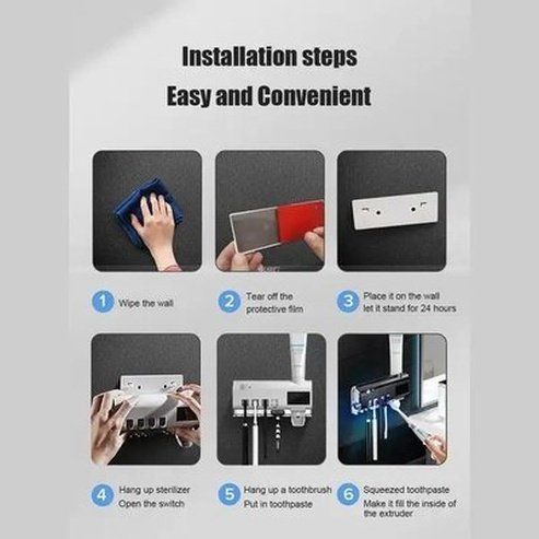 xiaomi youpin uv toothbrush holder toothpaste dispenser solar energy bathroom toothbrush storage box. bathroom accessories: toothbrush holders. brand: xiaomi 