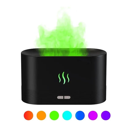 Flame Essential Oil Diffuser – 7 Color-Changing Effects