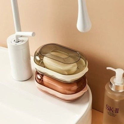 Double-layer Soap Box Durable Dripping Soap Container Nordic Accessories Rack Soap Holder Portable Style. Bathroom Accessories. Type: Soap Dishes & Holders.