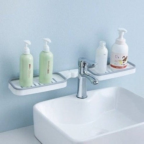 Punch-free Bathroom Corner Storage Rack