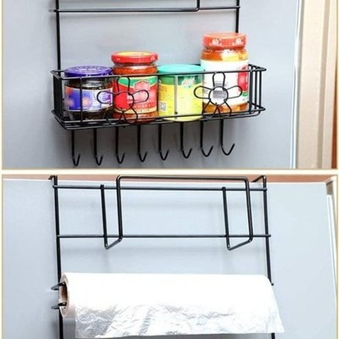 6 Layer Refrigerator Spice Rack Iron Art Spice Shelf 