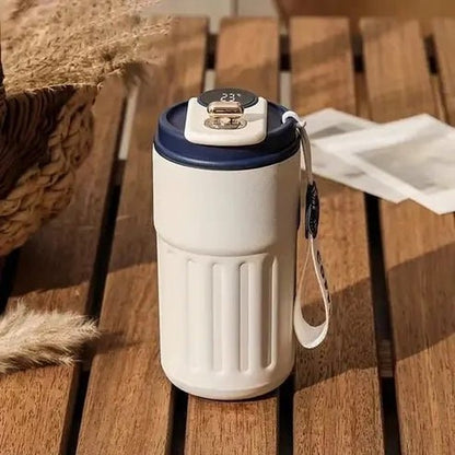 Portable Coffee Travel Mug with Temperature Display