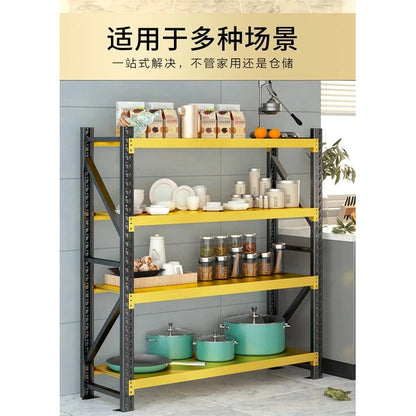 Black and Yellow Shelves, Warehouse Commercial Balcony Storage Shelves
