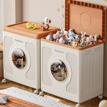 Folding Storage Box With Lid, Multifunction Toys Books Organizer