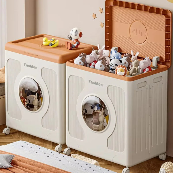 Folding Storage Box With Lid, Multifunction Toys Books Organizer