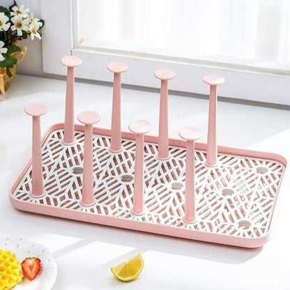 Cup Drying Rack Dustproof Glass Cup Drainer Detachable Bottle Holder Dish Drying Rack Storage Tray Kitchen Supplies. Kitchen Organizers: Kitchen Utensil Holders & Racks