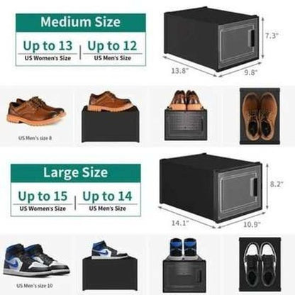 Stackable Shoe Storage Boxes for Organizing Shoes