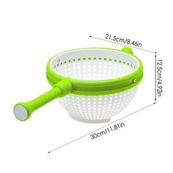 Rotating Drainer Salad Basket Fruit Strainer 