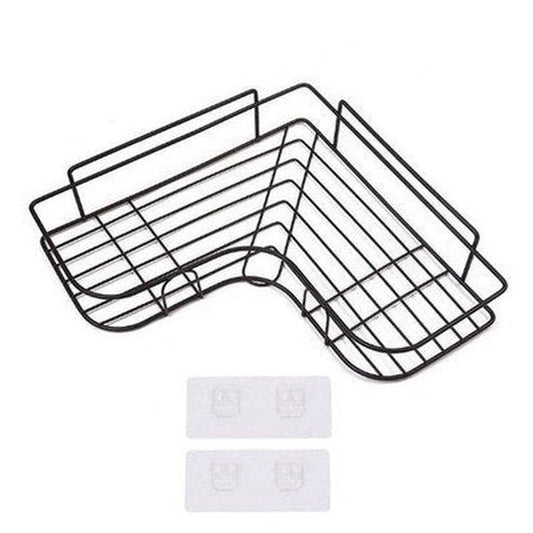Wall-Mounted Metal Corner Bathroom Storage Rack