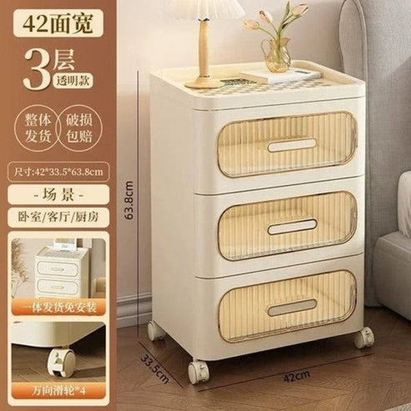 Slim Rolling Storage Cabinet | Japanese-Inspired Gap Organizer for Bedroom, Kitchen &amp; Bathroom
