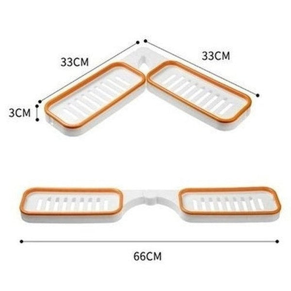 Punch-free Bathroom Corner Storage Rack