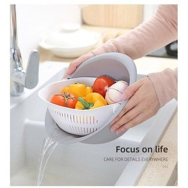 Rotatable Double-layer Food Washing Colander