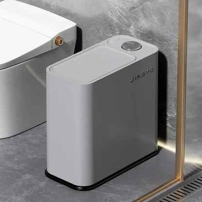 Nordic Multi-functional Trash Can, Covered Slim Trash Can with One-Touch Lid for Bathroom