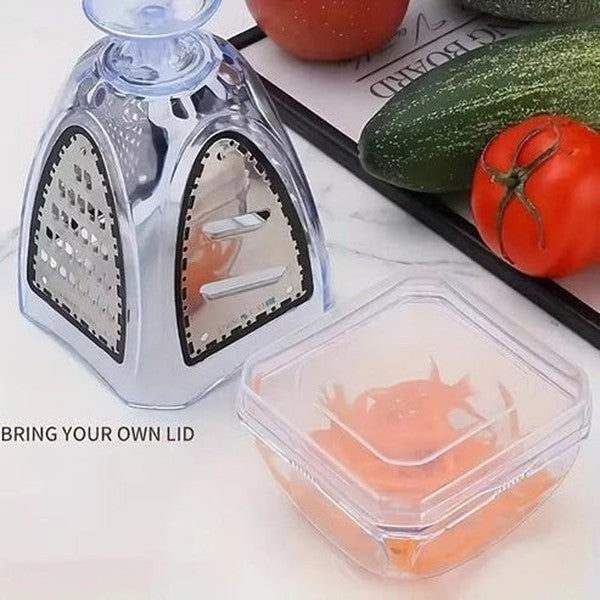4-in-1 Vegetable Shredder | Hand Grater & Slicer with Garlic Grinder