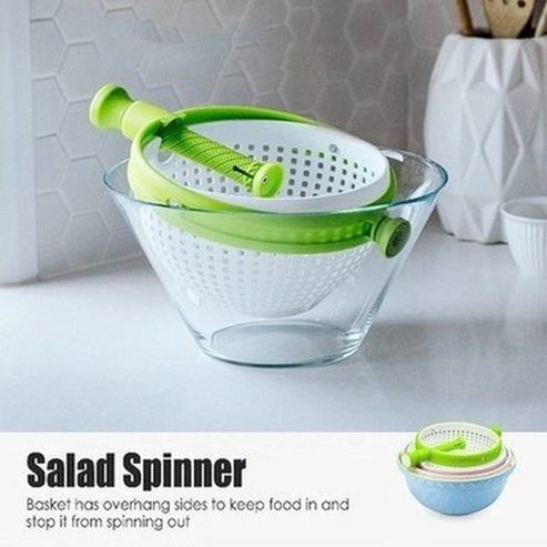 Rotating Drainer Salad Basket Fruit Strainer 