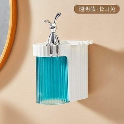 Wall-mounted Magnetic Mouthwash Cup Toothbrush Rack