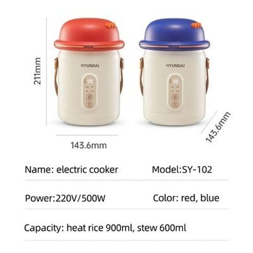 Electric Cooker Pot Portable Stew Pot Egg Rice Cooker