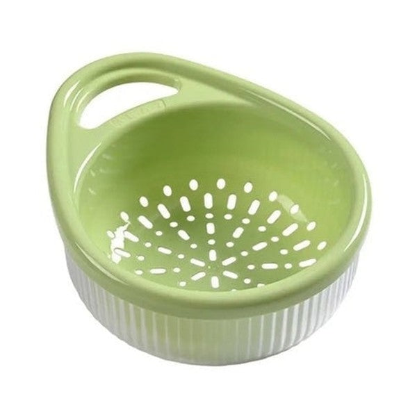 Double-Layer Vegetable & Fruit Strainer with Storage