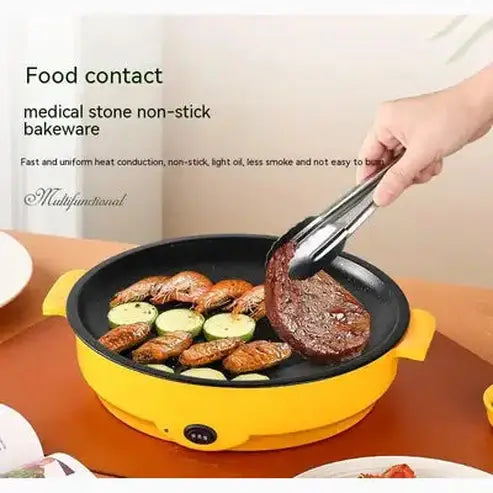 Electric barbecue frying pan with non-stick inner tank