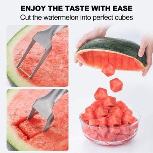 Multifunctional 2 IN 1 Stainless Steel Watermelon Cutter