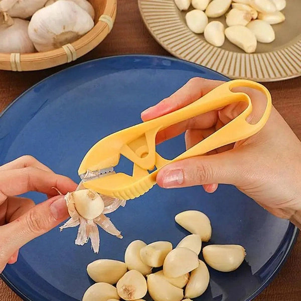 Garlic Peeler Clips Stainless Steel Vegetable Peeling Tool Garlic Peeling Tweezers Tongs
