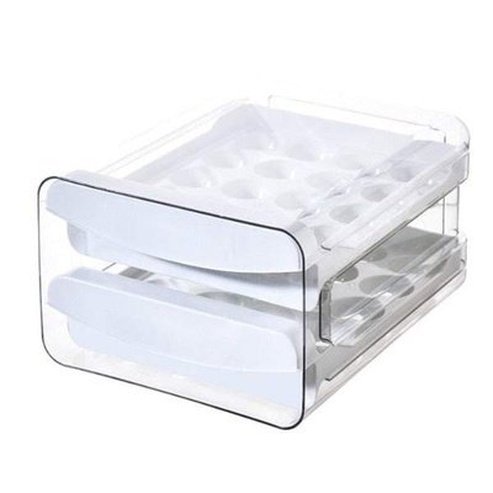 2-Layer Refrigerator Egg Storage Organizer Box