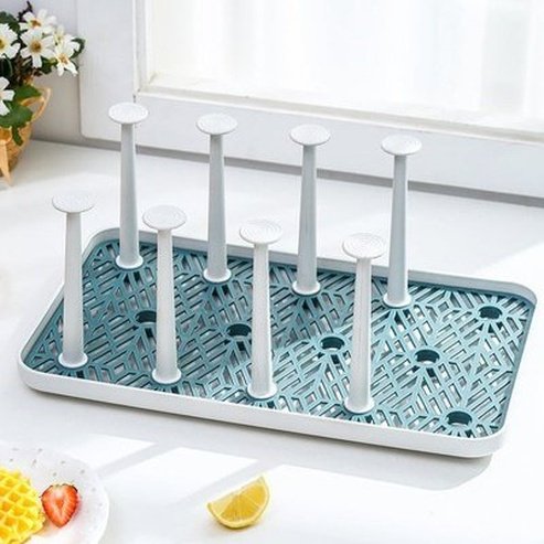 Cup Drying Rack Dustproof Glass Cup Drainer Detachable Bottle Holder Dish Drying Rack Storage Tray Kitchen Supplies. Kitchen Organizers: Kitchen Utensil Holders & Racks