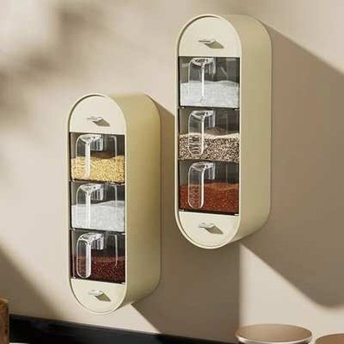 Embark on a savory journey with our wall-mounted spice rack—drawers that open up to discovery.