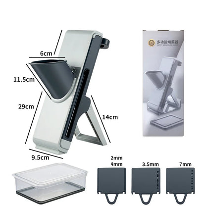 Safe Veggie Dicer for Julienne, French Fries, and Potatoes with Storage Box