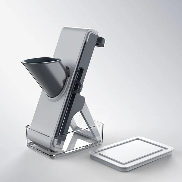 Safe Veggie Dicer for Julienne, French Fries, and Potatoes with Storage Box