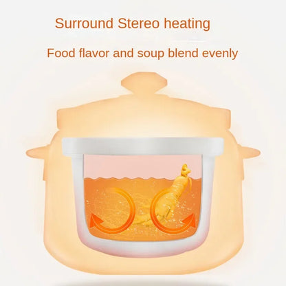 3L Electric Stewpot with Ceramic White Porcelain Inner Pot