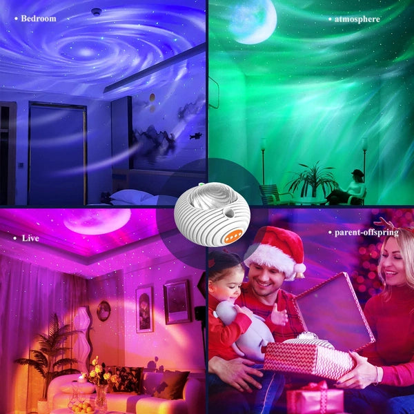 Galaxy Projector Night Light – Rotating Starry Sky Planetarium Lamp