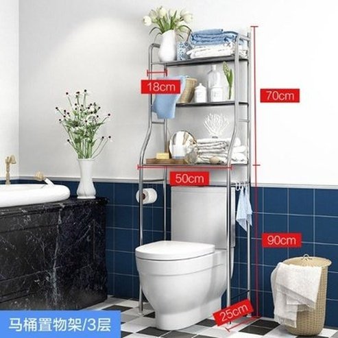 Stainless Steel Washing Machine and Toilet Shelves