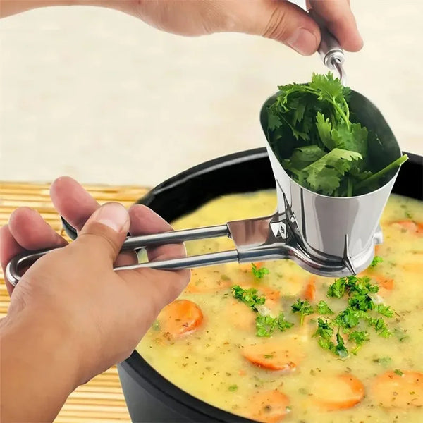 Stainless Steel Coriander Chopper, Herb Mincer Grinder for Parsley