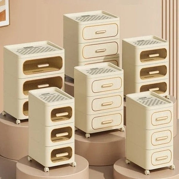 Slim Rolling Storage Cabinet | Japanese-Inspired Gap Organizer for Bedroom, Kitchen &amp; Bathroom