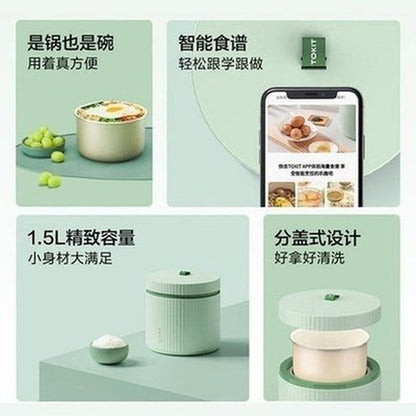 Mini Electric Rice Cooker Boiler Patting pot Noodles Porridge Insulation Aluminium Alloy Non Stick 1.5L 350w. Food Cookers & Steamers. Type: Rice Cookers.