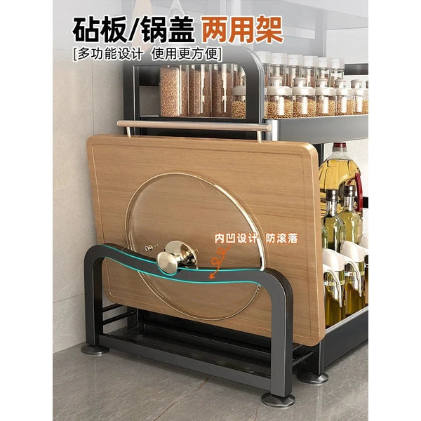 Kitchen Shelf Seasoning Table Multifunctional Household Seasoning Salt Seasoning Jar Storage Box Shelf