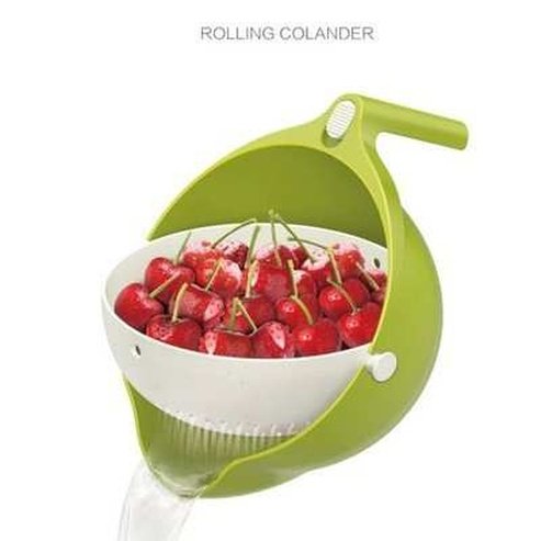 Double Bowl Drain Basket for Washing Rice