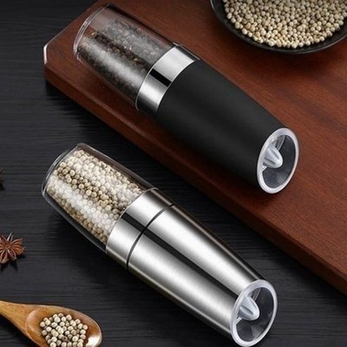Electric Spice Grinder Salt and Pepper Shakers Mill Herb Set Stainless Steel Automatic Seasoning Bottle. Type: Kitchen Appliances. Food Grinders and Mills.