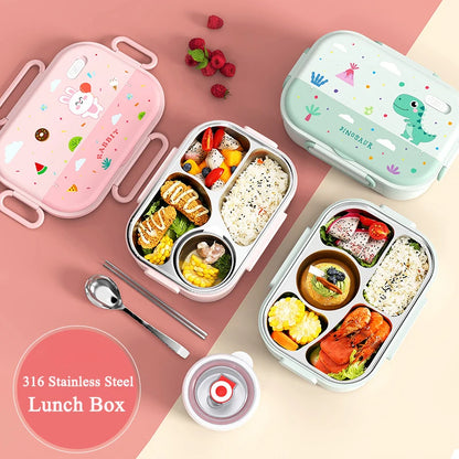 316 Stainless Steel Insulated Lunch Box for Children's