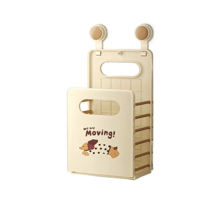 Suction Cup Foldable Laundry Basket, Hollow Out with Handle Dirty Clothes Storage Bins