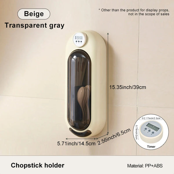 UFORU Chopsticks Cage Wall Hanging Storage Box