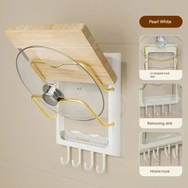 Wall-Mounted Pot Cover Rack