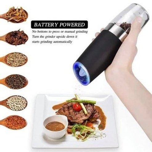 Electric Spice Grinder Salt and Pepper Shakers Mill Herb Set Stainless Steel Automatic Seasoning Bottle. Type: Kitchen Appliances. Food Grinders and Mills.